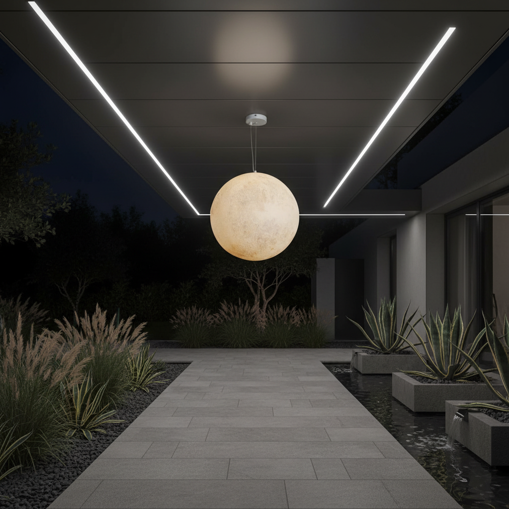 Felinar Glob Suspendat MOONGLOW 40cm, 3 Lumini, Premium