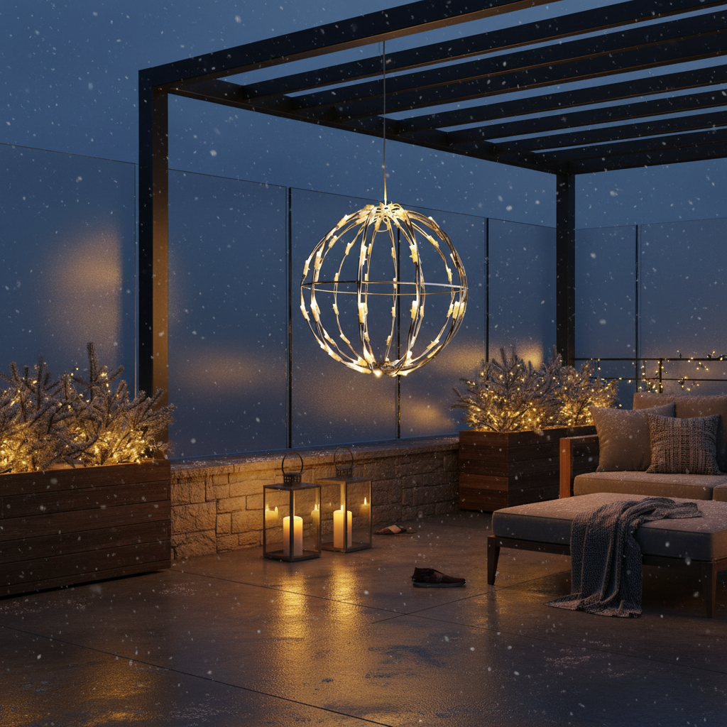 Glob Decorativ LED Starfell Lumina Calda 40cm 3.6W IP44