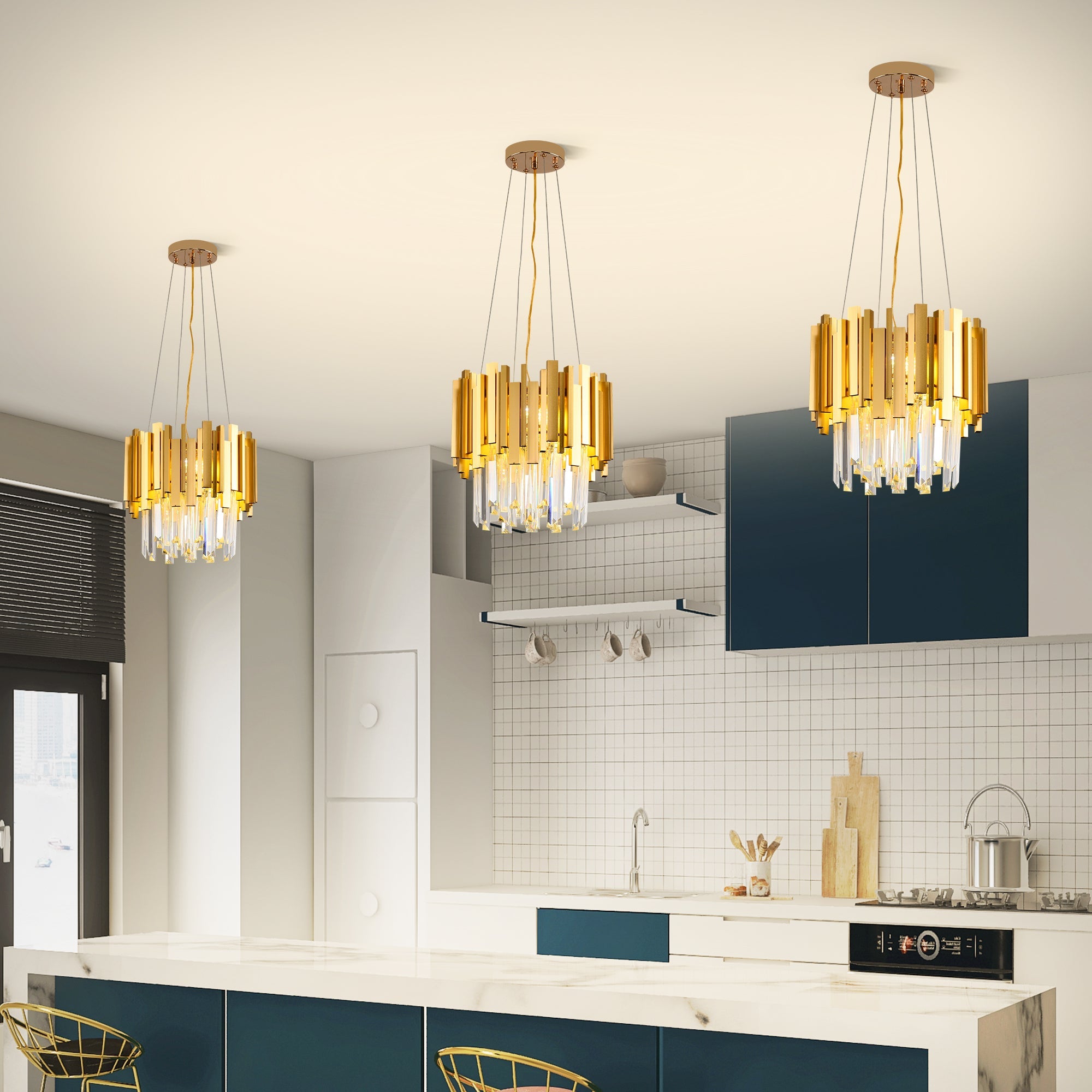 Candelabru Cristal GOLDEN RAVEN Ø30CM