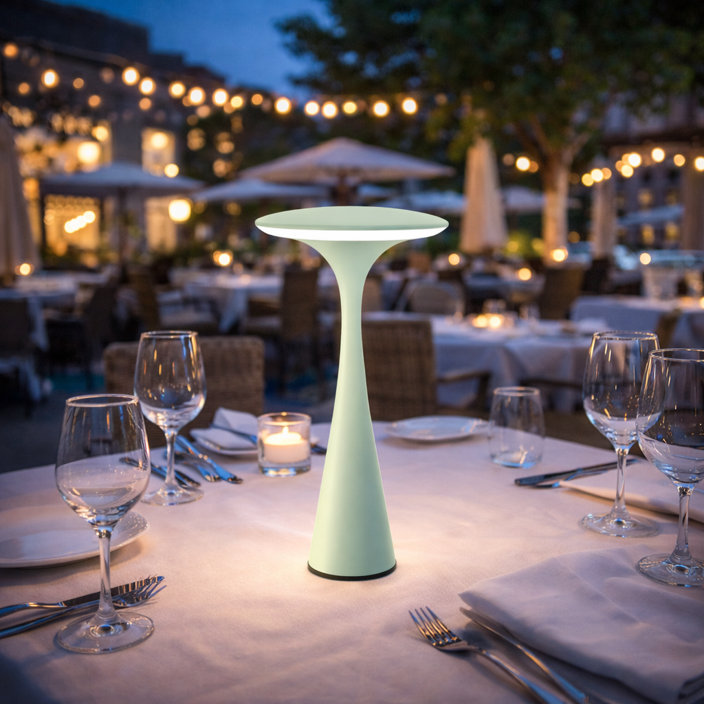 Veioza LED Decorativa Verde Dimabila 3 Tipuri de Lumina 28CM IP44