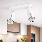 Lustra Flower White & Silver Premium cu 2 Spoturi Reglabile