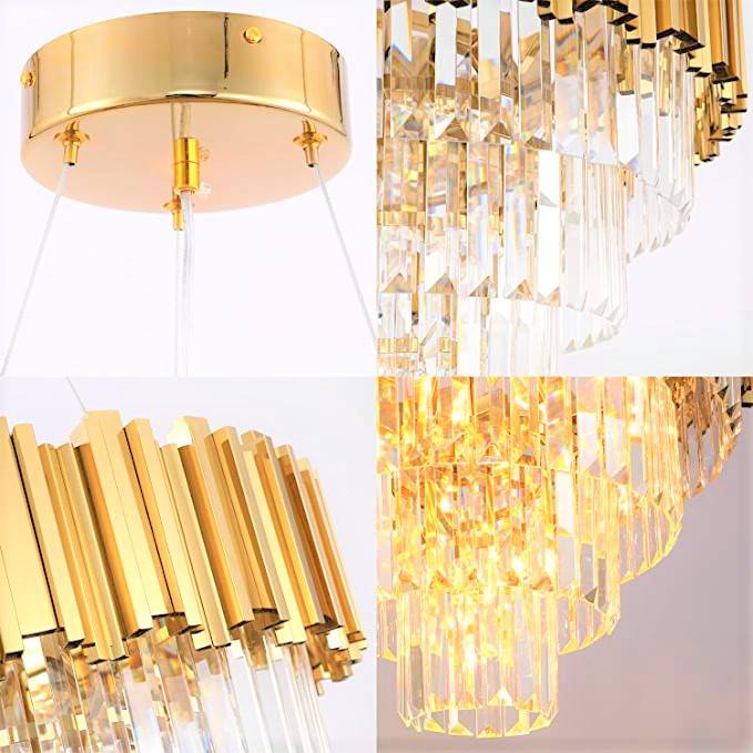 Candelabru Cristal GOLDEN MAXI 920mm