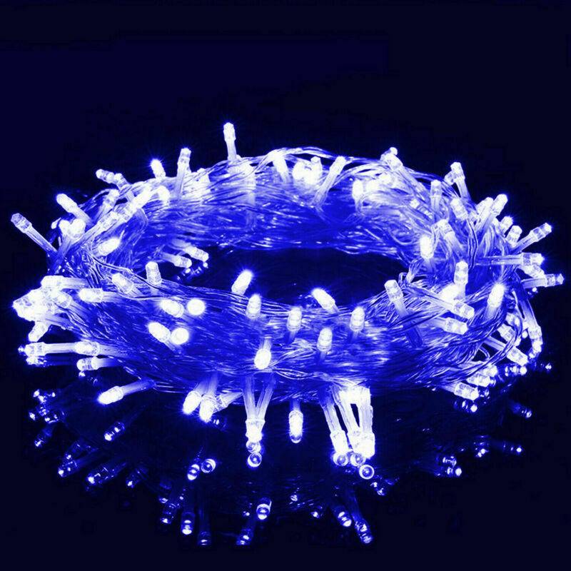 Instalatie LED Liniara 100 LED-uri 9m fir transparent Diverse Culori