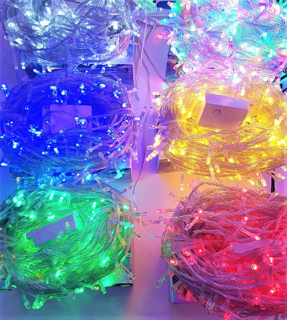 Instalatie LED Liniara 300 LED-uri 23m Fir Transparent Multicolora