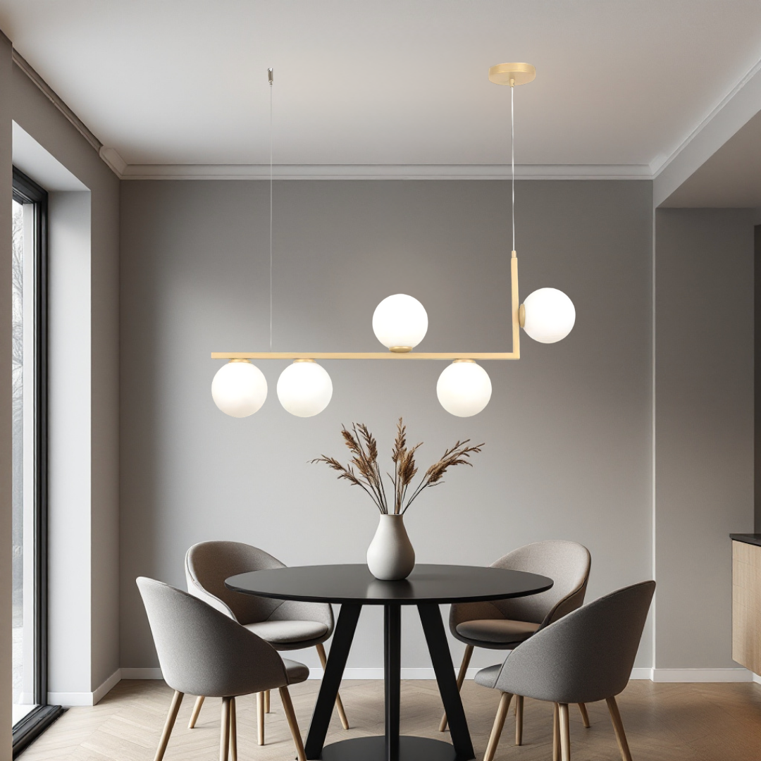 Lustra Abajur MAT 5xE27 Nordic Glow GOLD