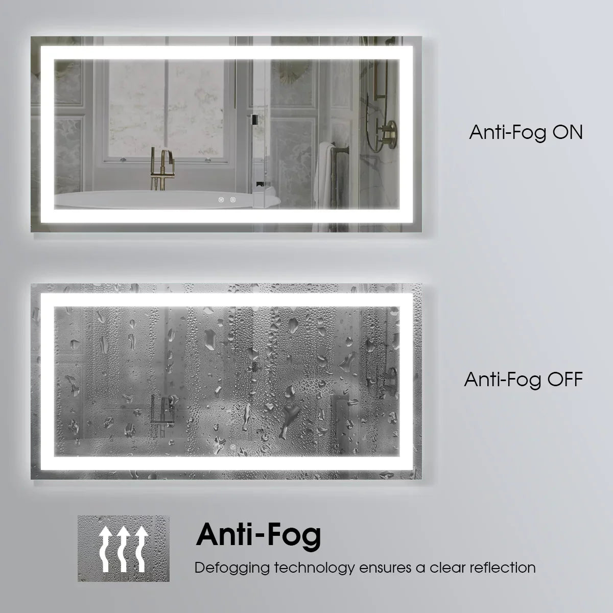 Oglinda LED 120x70cm Functie Dezaburire si Touch J23