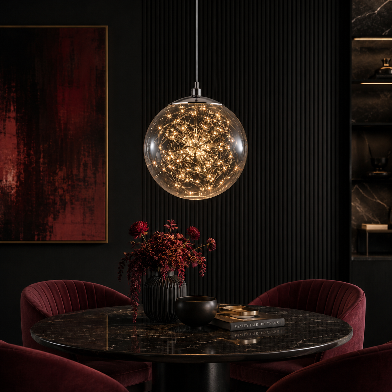 Pendul LED Unique STARS Transparent Echivalent 75W