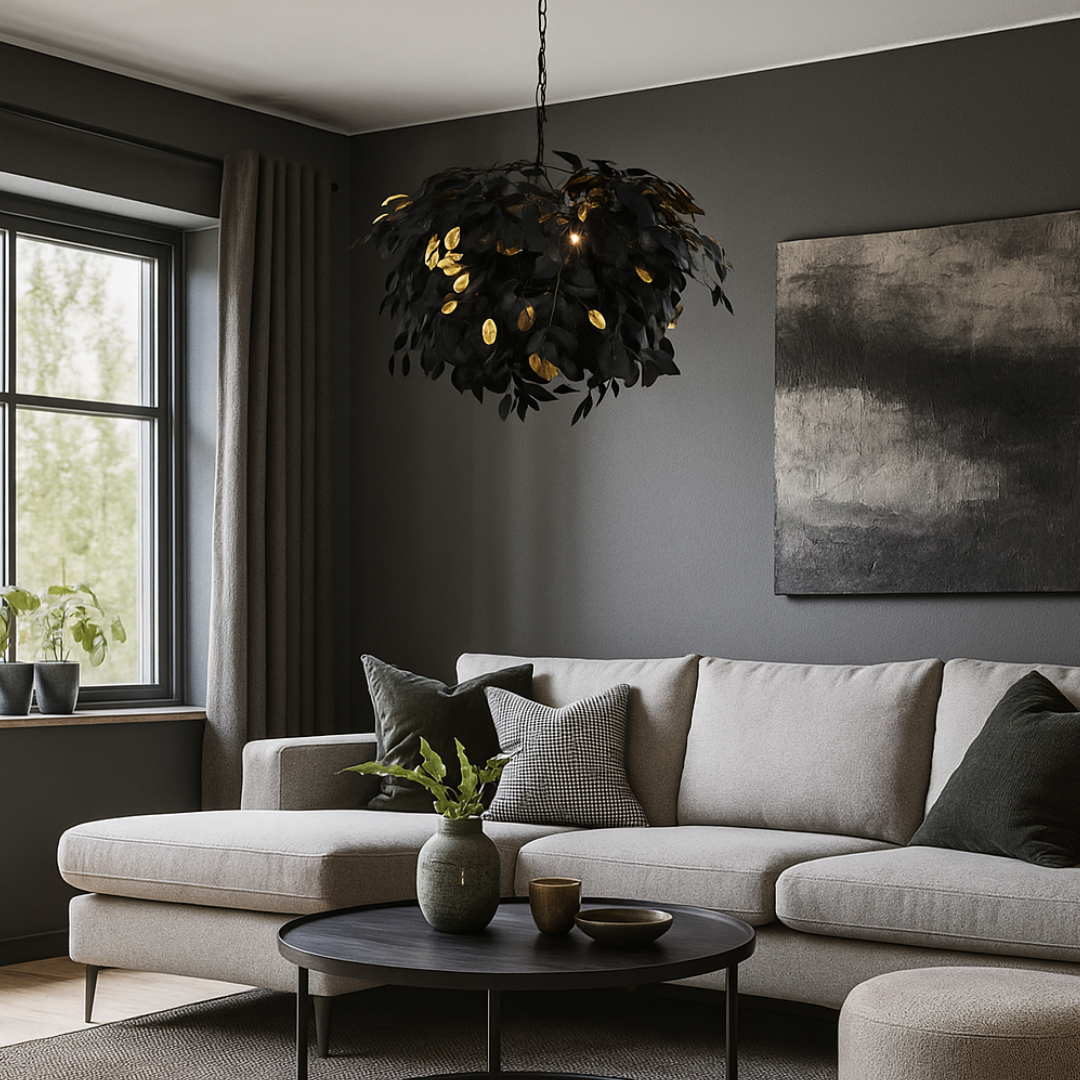 Lustra Suspendata Luxury LEAVY Black