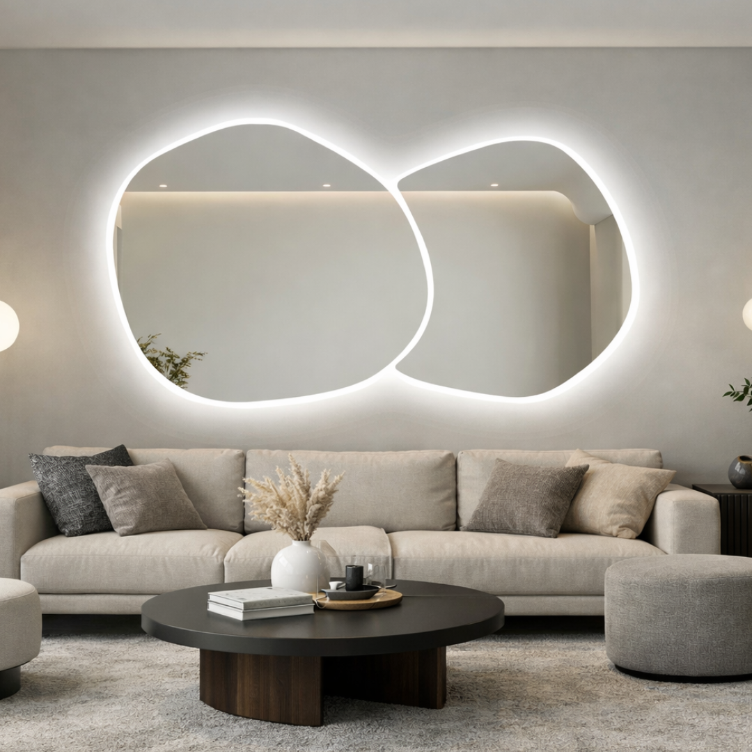 Oglinda LED FRAMELESS VALENCIA 140X80CM 3 Lumini si Touch