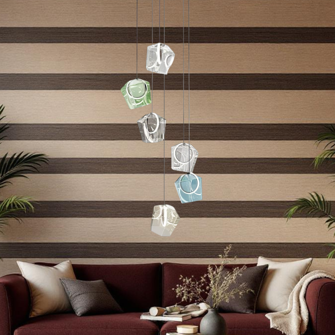 Lustra LED Suspendata Luxury Color Glass