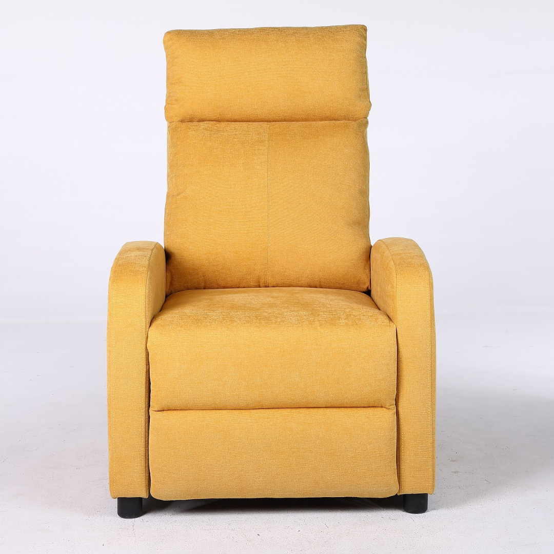 Fotoliu Recliner Stofa Galben