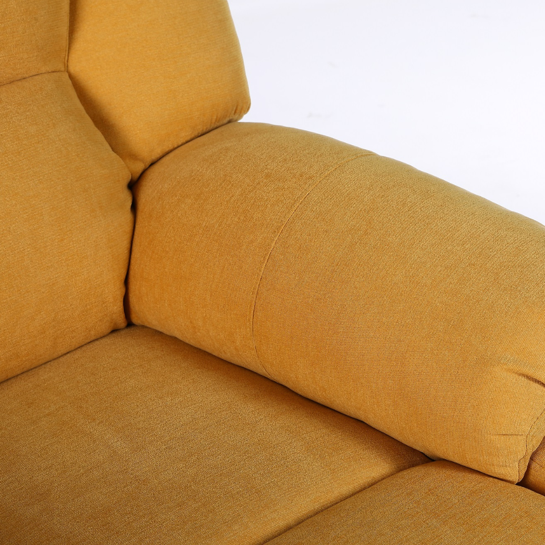 Fotoliu cu Masaj si Incalzire, Recliner Electric, Galben