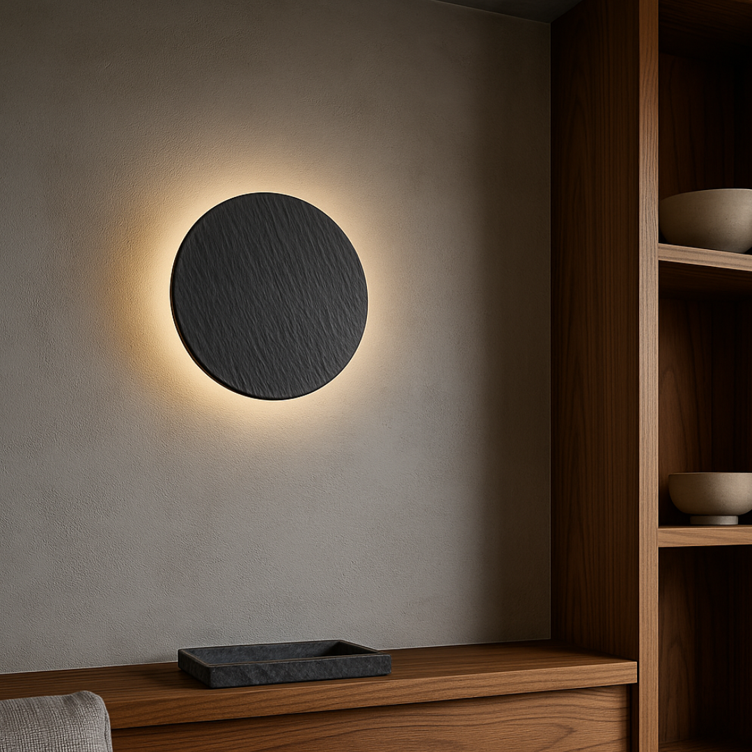 Aplica LED 9W Black RAVEN Stone Effect