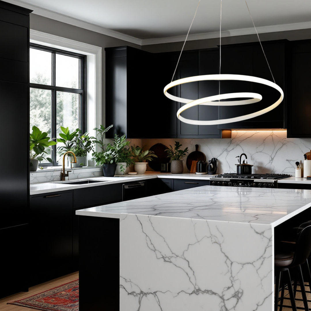 Lustra LED Alba Suspendata 120W Lumea Telecomanda Echivalent 600W