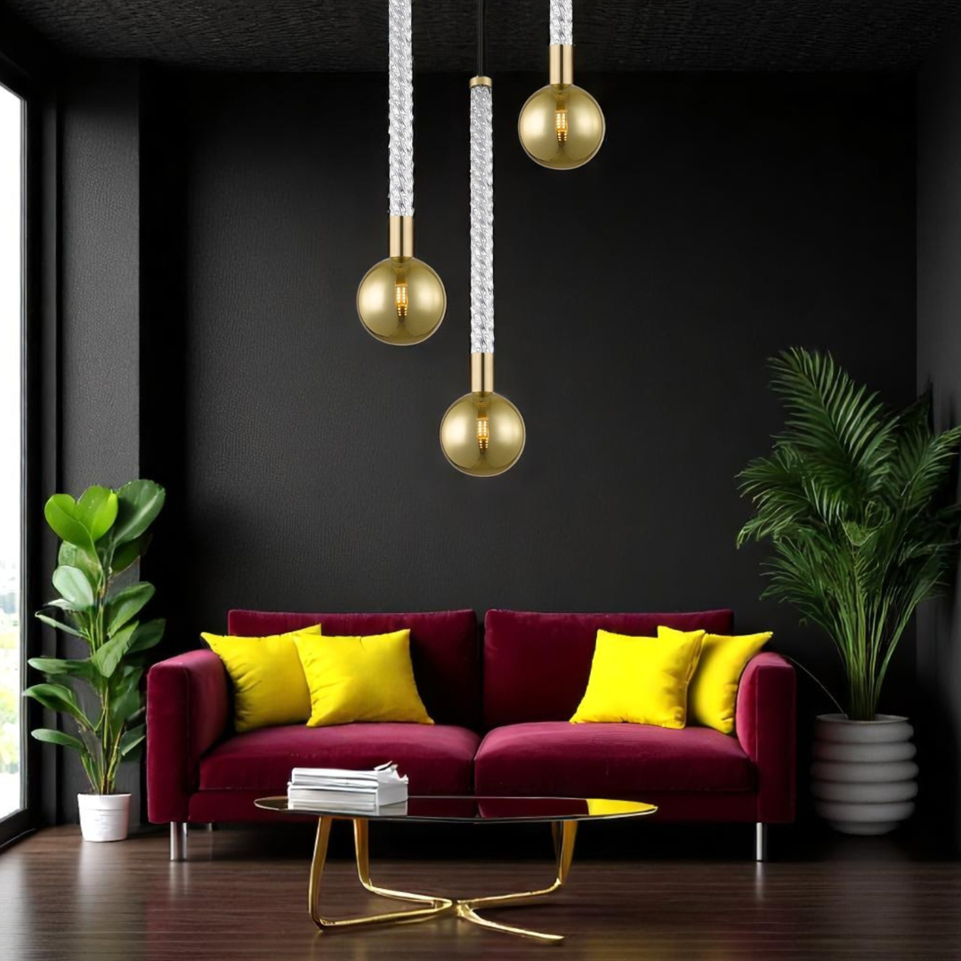 Lustra Suspendata Luxury Gold Mida