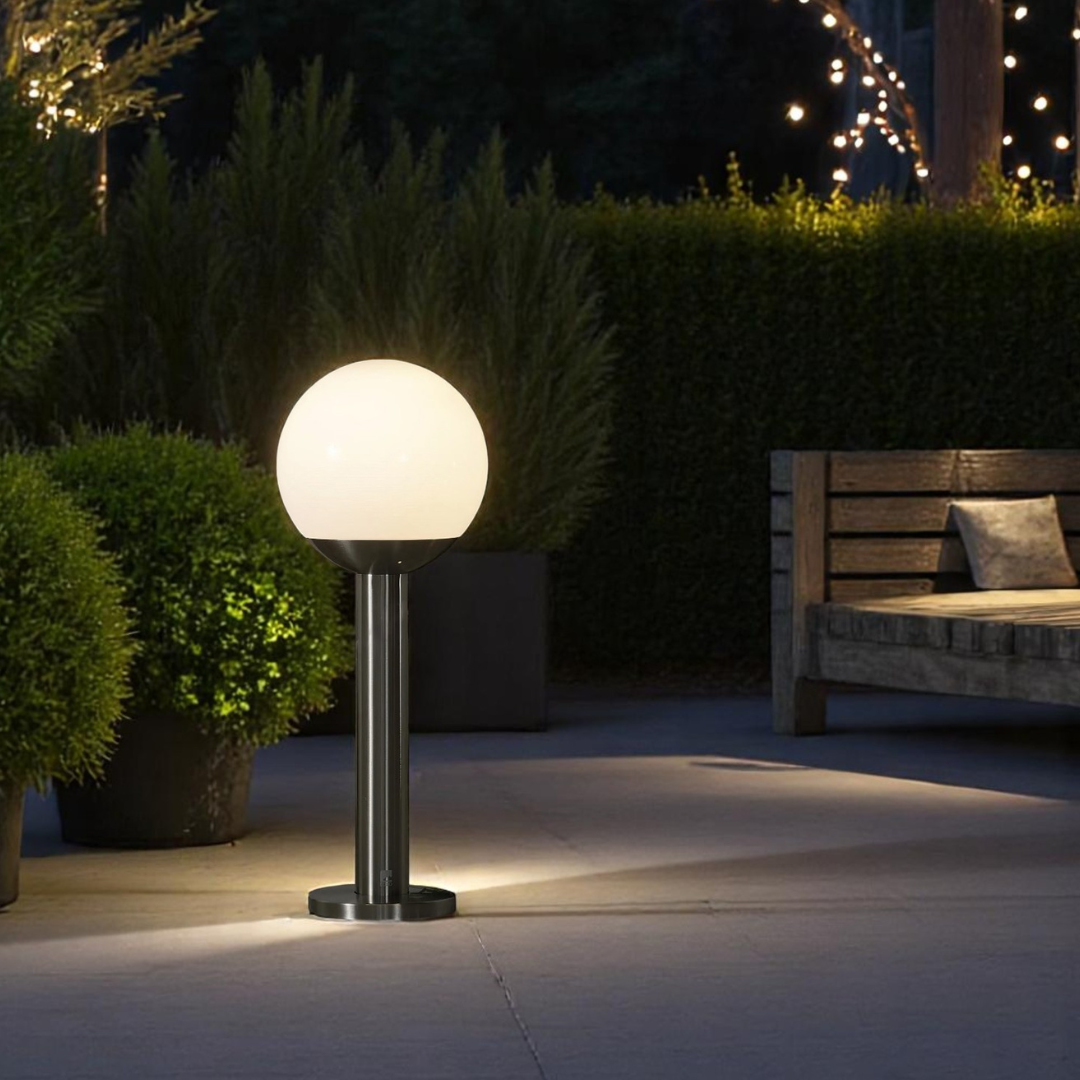 Stalp Ornamental de Gradina NISIA-Z LED E27 9W IP44 900266 ARGINTIE / STALP ORNAMENTAL EXTERIOR LAMP