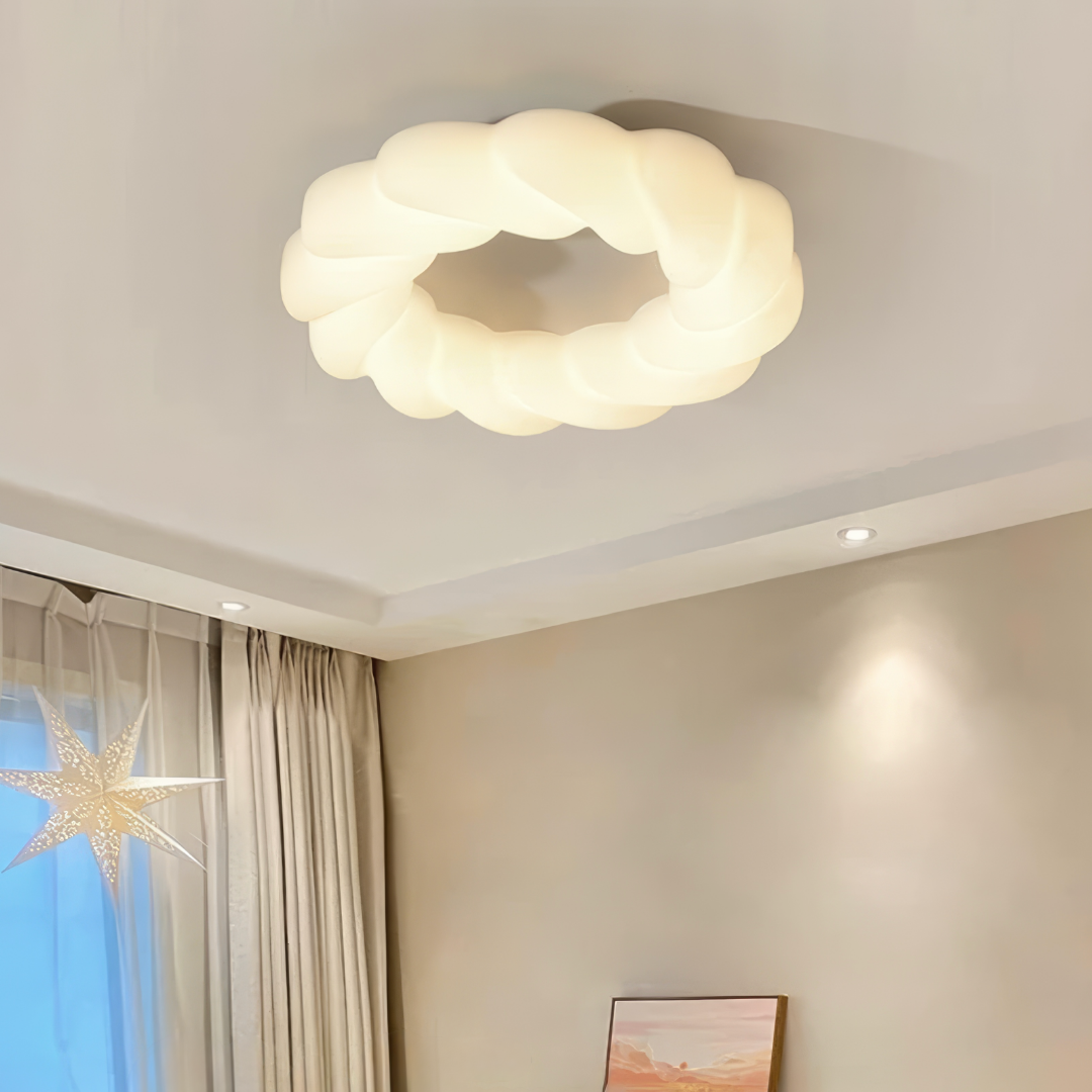 Lustra LED 120W Fluffy Cloud Telecomanda 5571 (XD) ALBA / 49CM / KIDS Lighting Fixtures