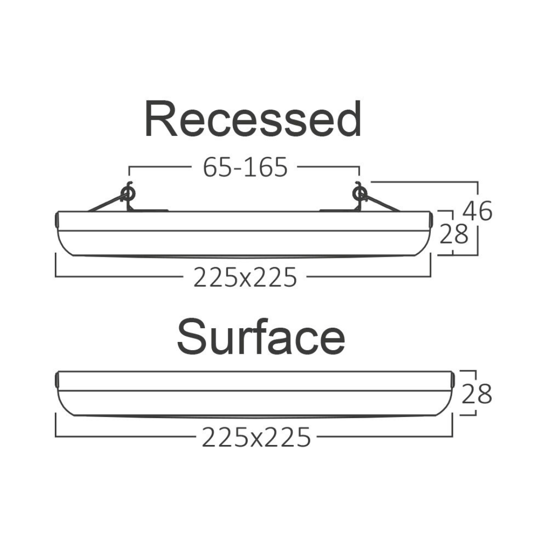 Plafoniera LED 20W 3 Functii Square Black 22CM / 20W / 3 FUNCTII led ceiling light