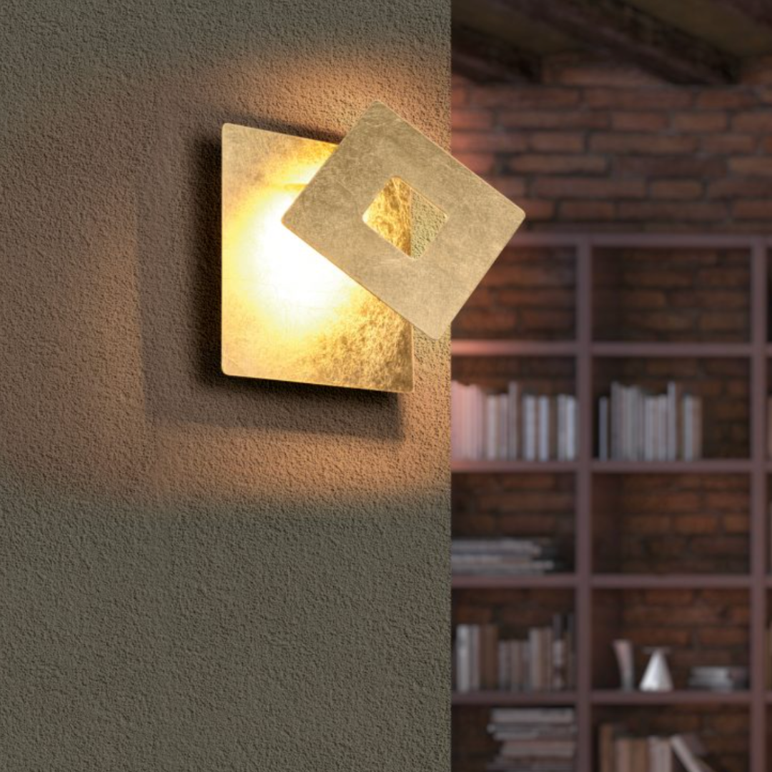 Aplica LED Luxury Square Gold LEANO