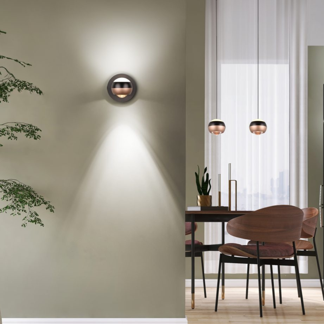 Aplica LED Orbit 3 lumini din buton, Dimabila