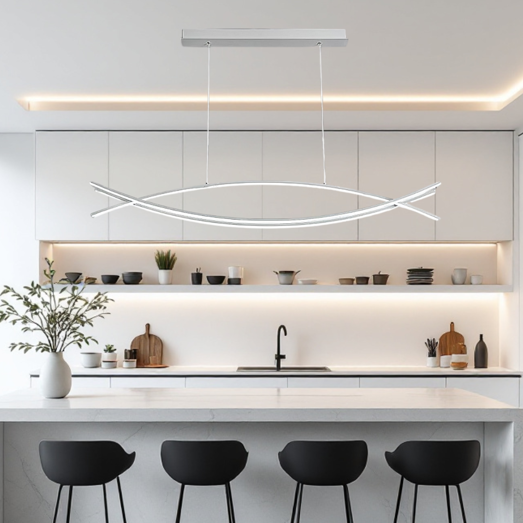 Lustra LED Suspendata 80W OFFICE  WHITE cu Telecomanda Echivalent 500W