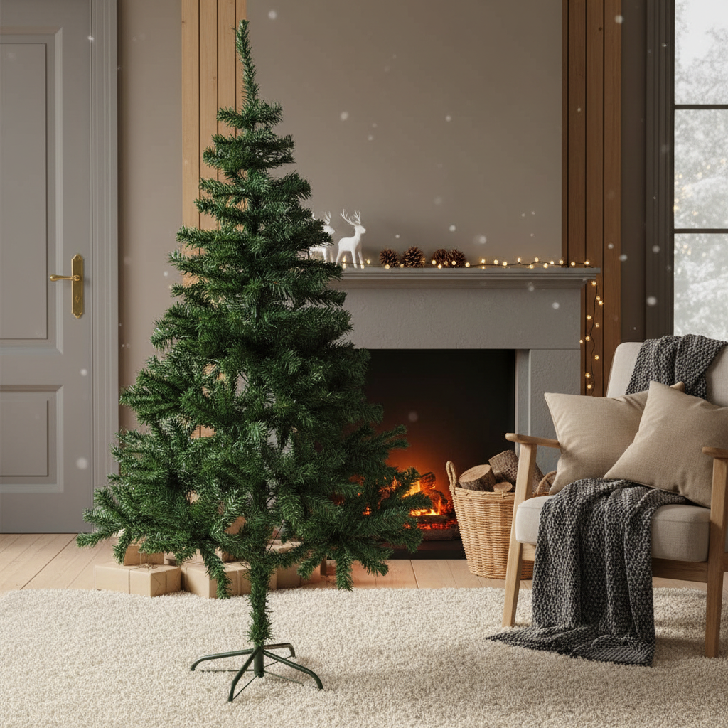 Brad Artificial de Craciun 150cm Suport Metalic - CA-7