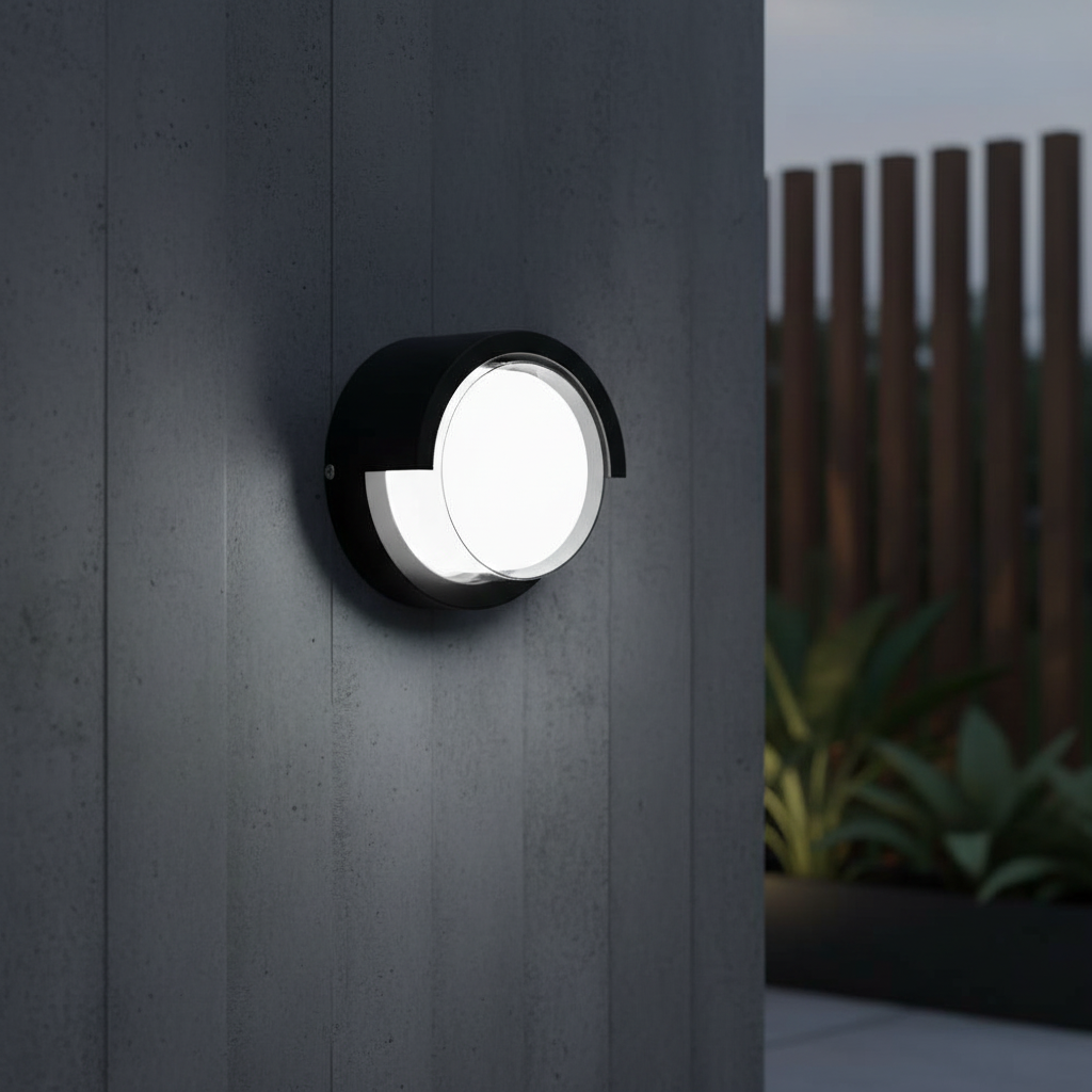 Aplica LED Exterior SIERA Rotunda 12W Neagra