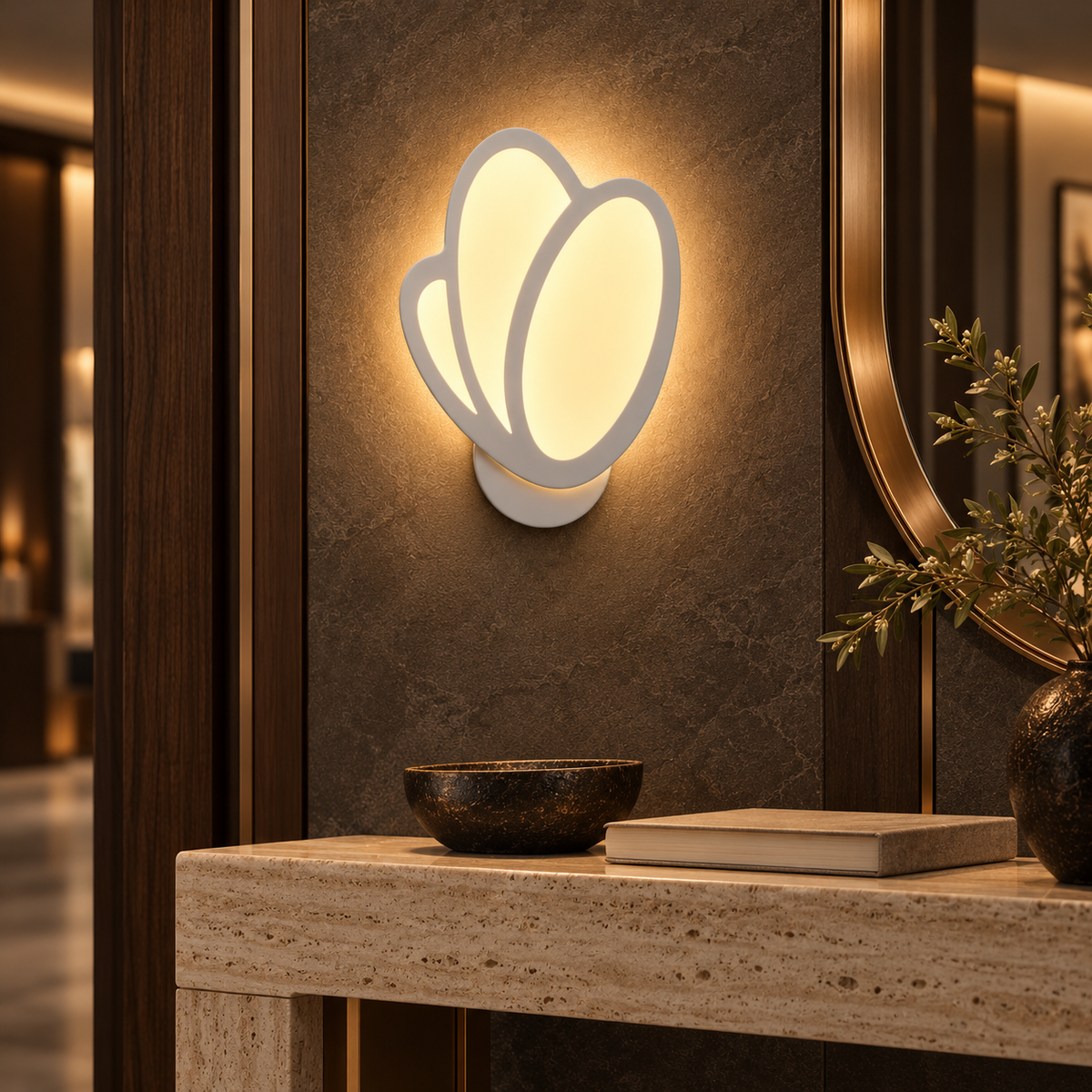 Aplica LED 24W Perete Tulip Echivalent 150W