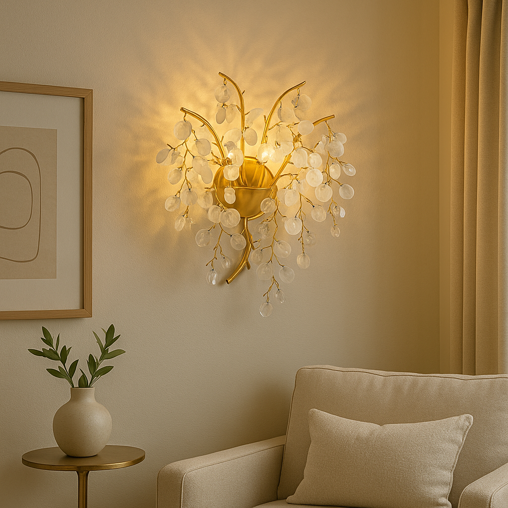 Aplica Perete Cristal Luxury Golden SunFlower