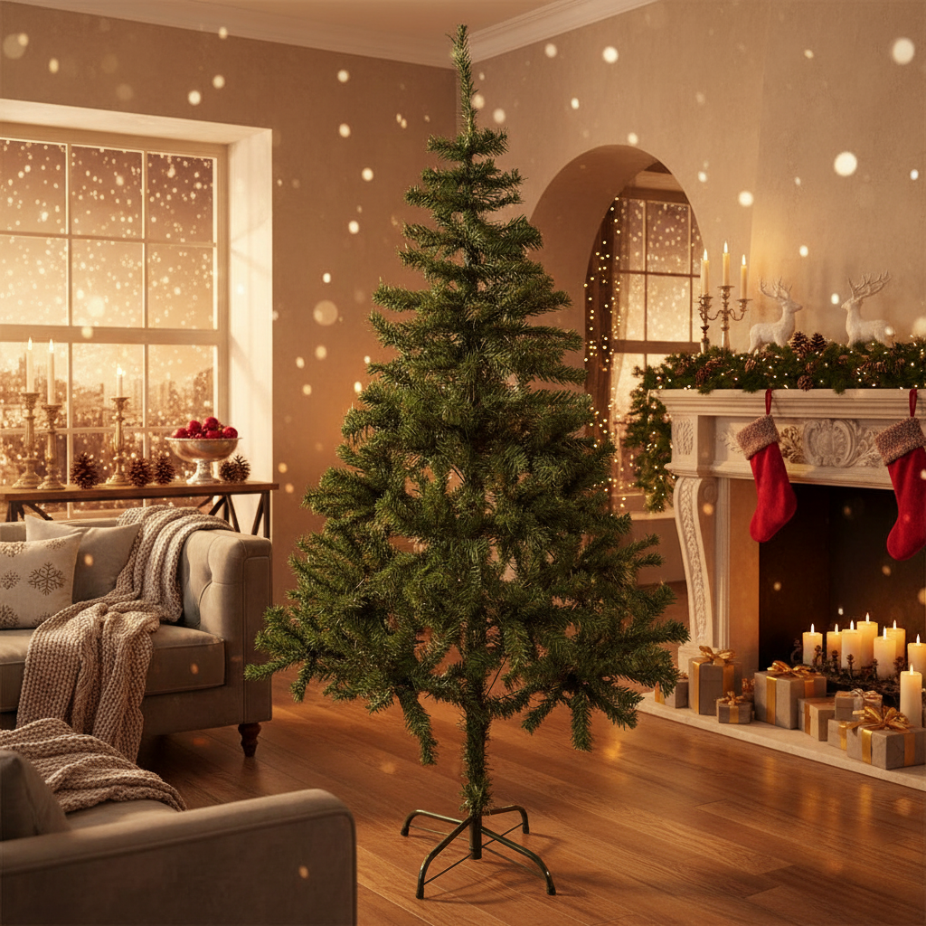 Brad Artificial de Craciun 210cm Suport Metalic - CA-9