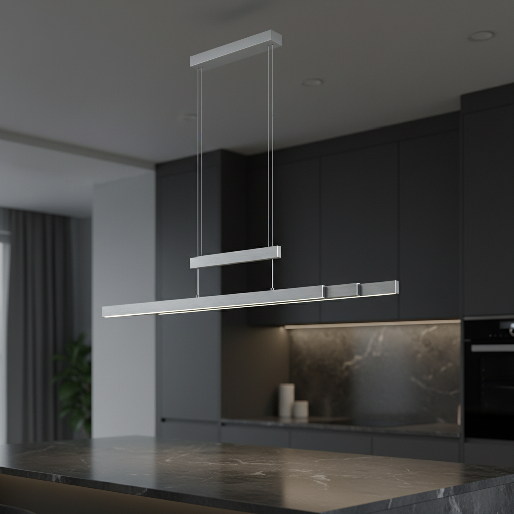 Lustra LED Suspendata White 150CM TRAJAN Liniara Extensibila Echivalent 500W