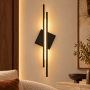 Aplica LED Hegy Black cu 3 Tipuri de Lumina