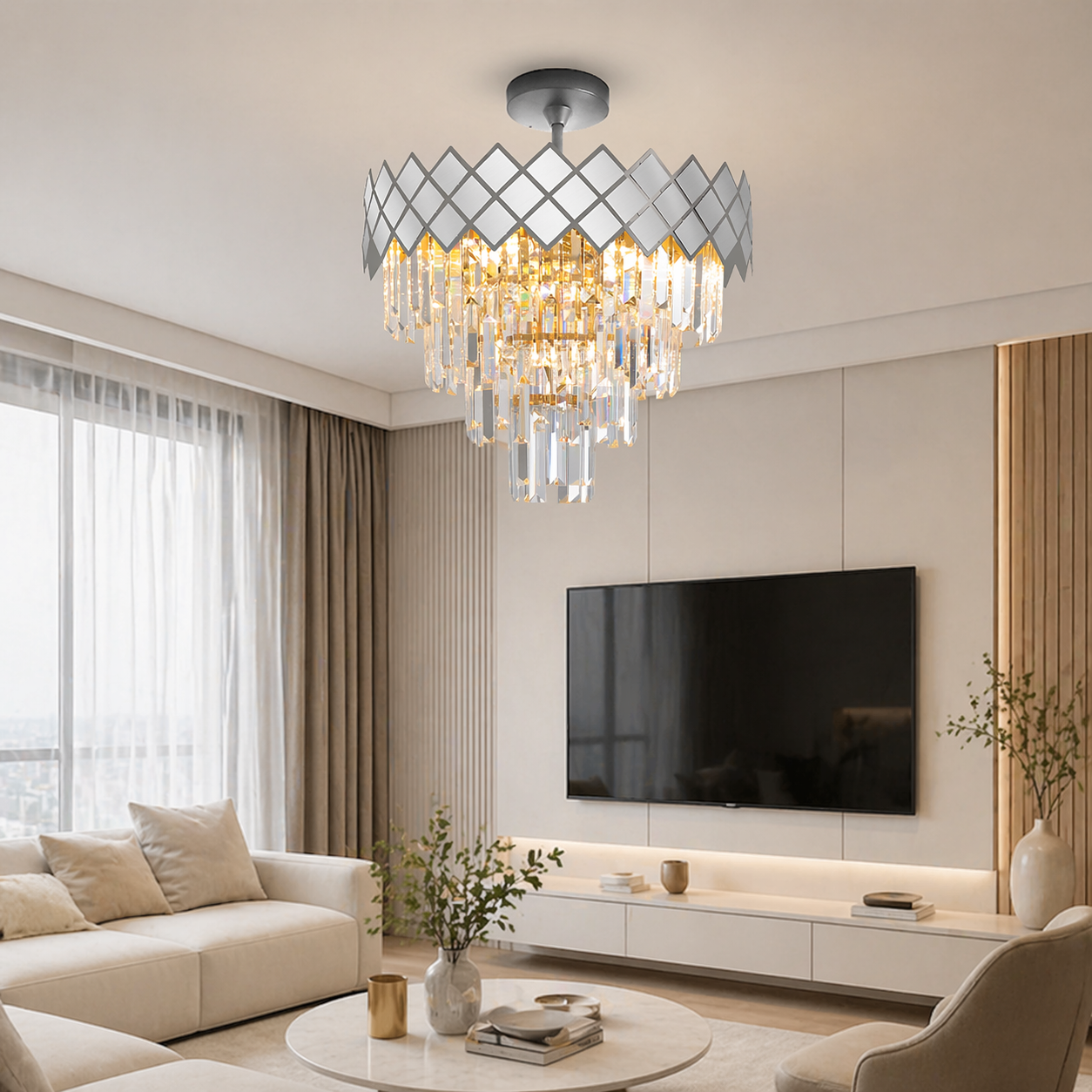 Candelabru Cristal Carisma Silver Premium