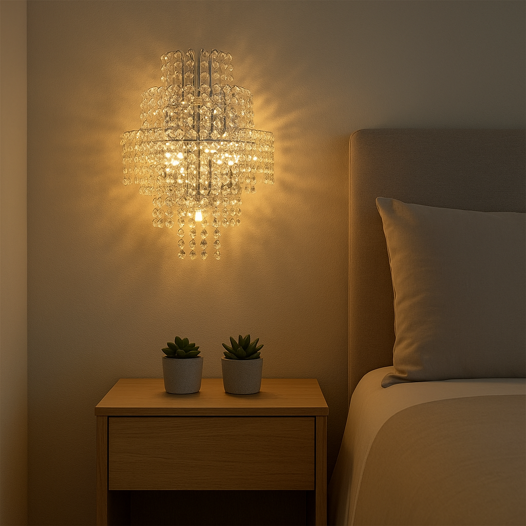 Aplica Perete Cristal Silver 66038 ARGINTIE / CRISTAL / APLICA PERETE Wall Light Fixtures