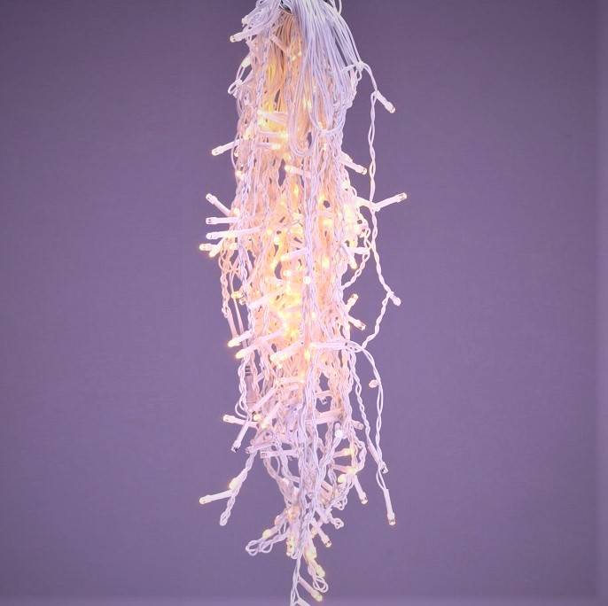 Instalatie LED Perdea Turturi FLASH 252 LED-uri 8x0.6m fir Alb Diverse Culori