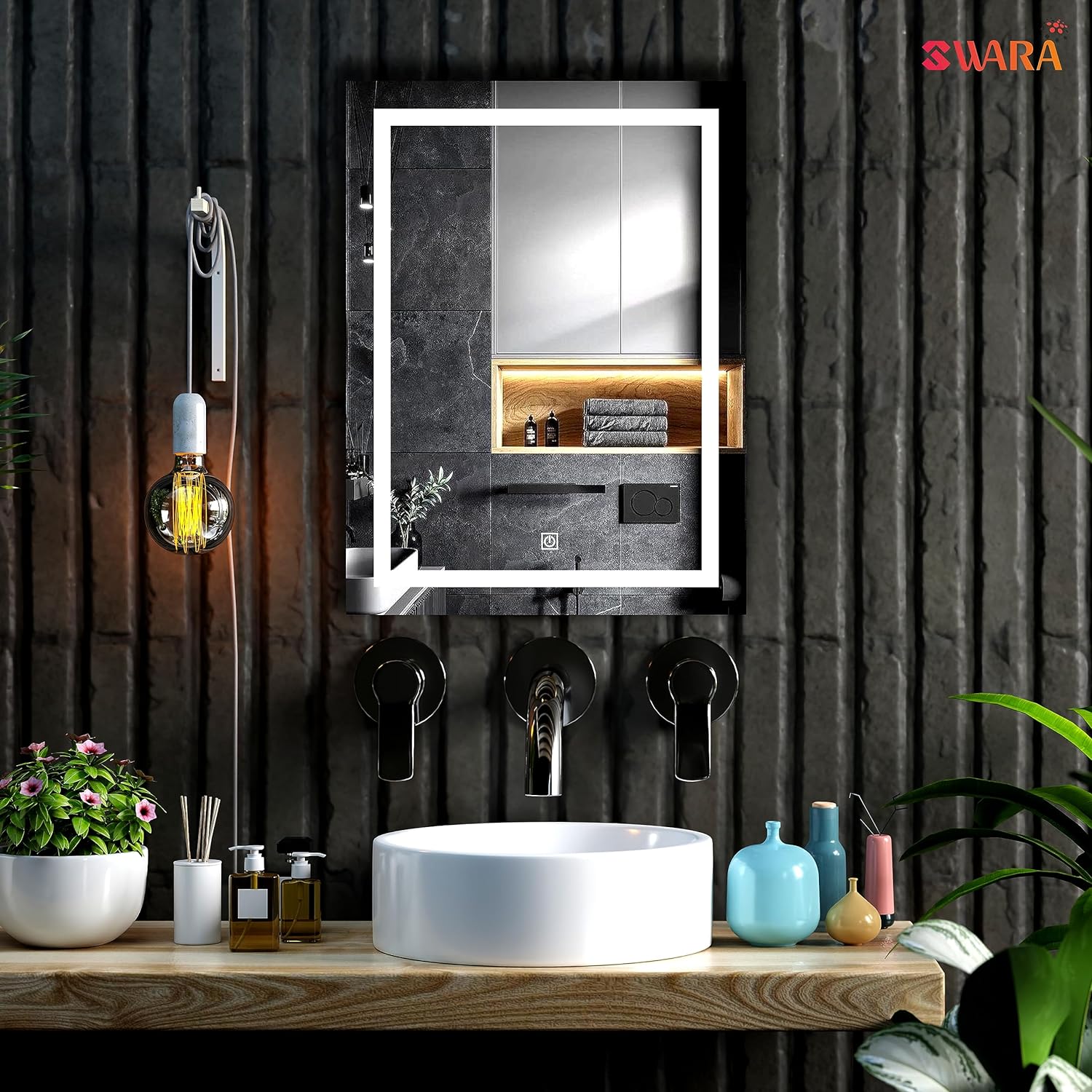 Oglinda Led Dreptunghiulara 60X80Cm Functie Dezaburire Si Touch J08 Mirror