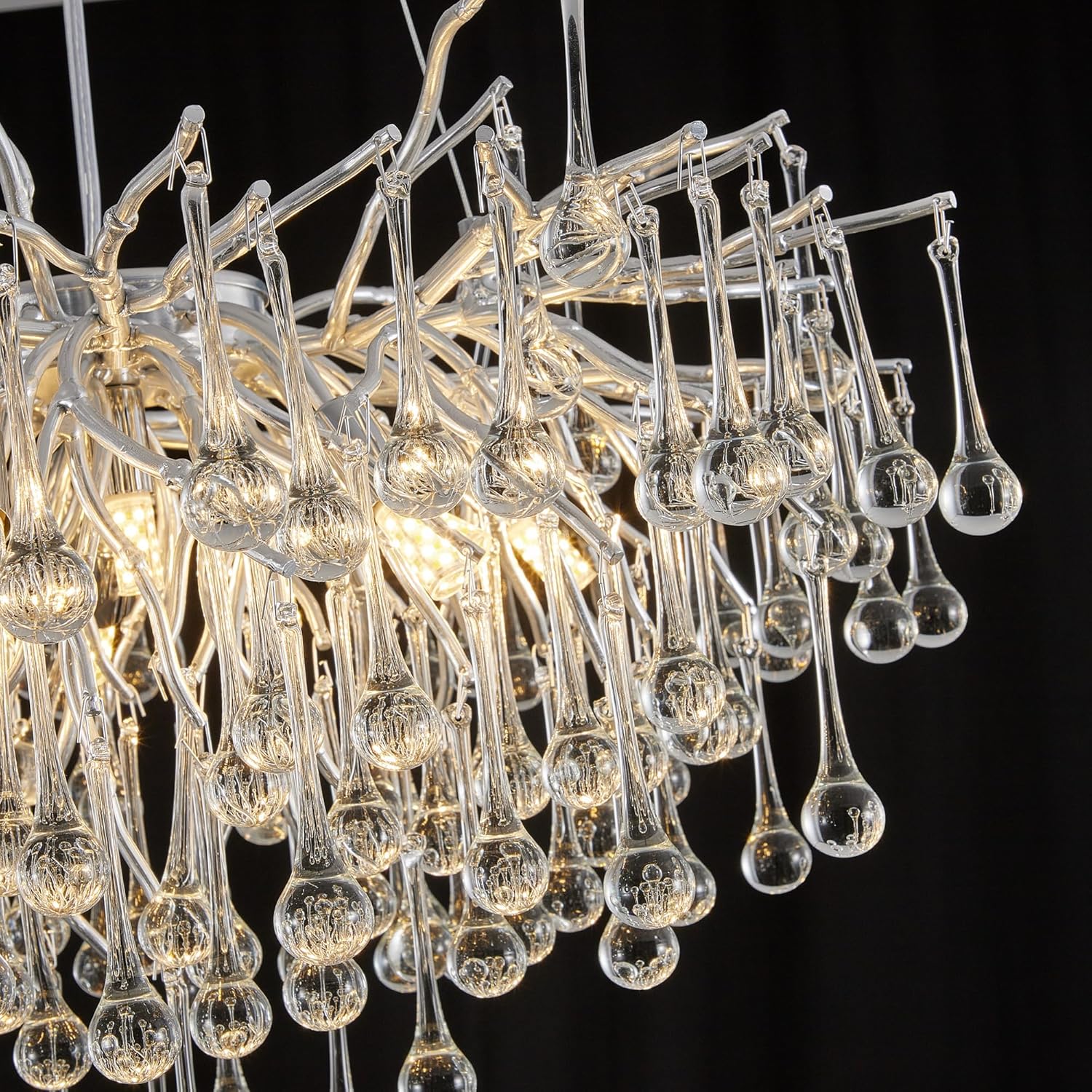 Candelabru Cristal LUXURY Silver Tears 45CM