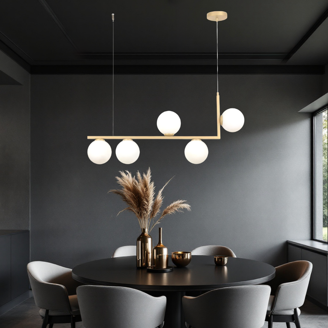 Lustra Abajur MAT 5xE27 Nordic Glow GOLD