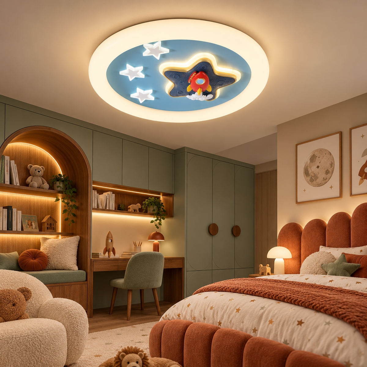 Lustra LED 65W Blue Stars Echivalent 300W