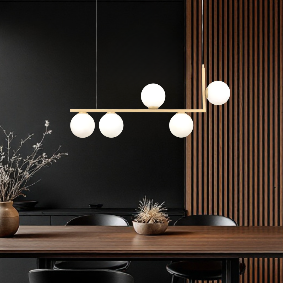 Lustra Abajur MAT 5xE27 Nordic Glow GOLD