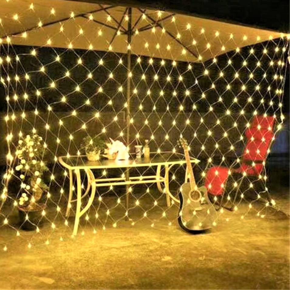 Instalatie LED Perdea Plasa 360 LED-uri 3x3m fir Transparent Diverse Culori