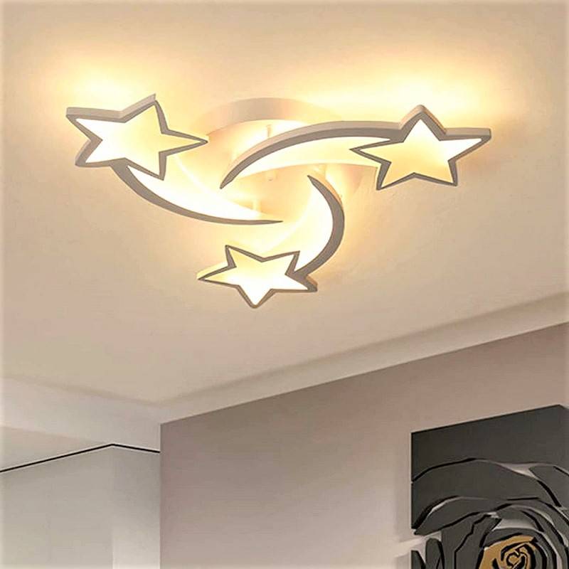 Lustra Led 80W Mini Star Design Echivalent 300W Telecomanda Lighting Fixtures