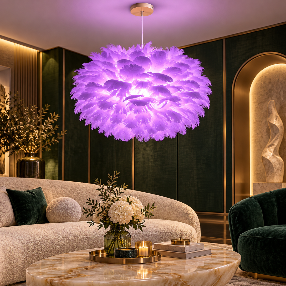 Lustra Luxury Feather Cloud Purple