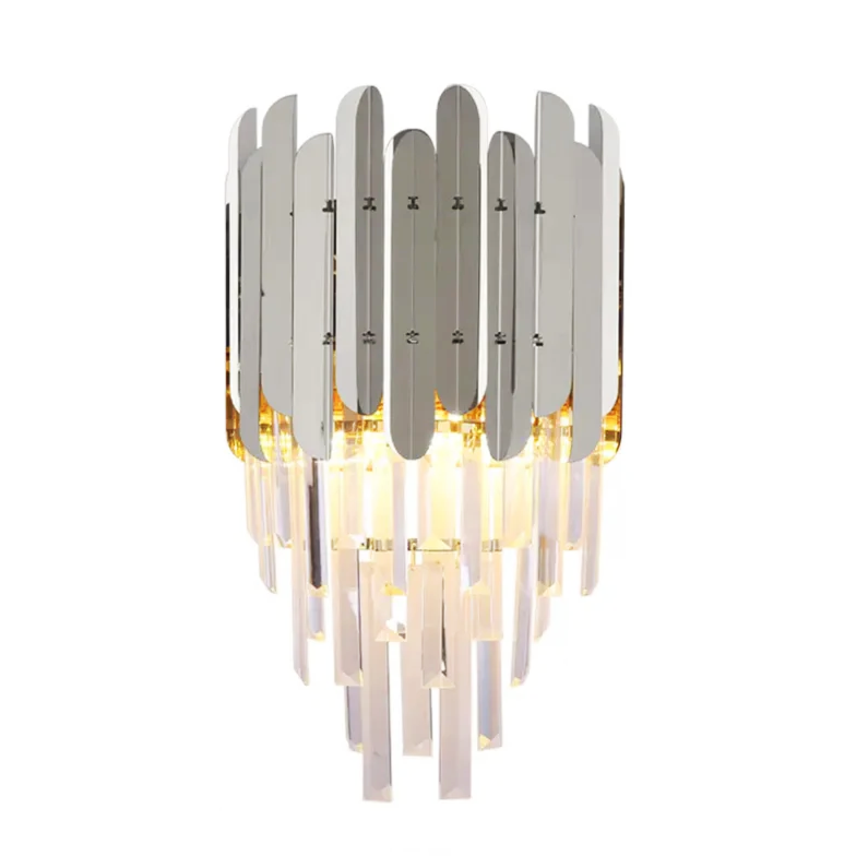 Aplica Perete Cristal Shiny Silver Chrome