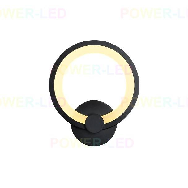 Aplica LED 24W ROUND Negru 3 Functii