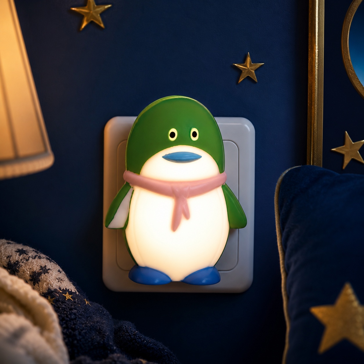 Lampa de veghe LED PINGU 0.4W Green