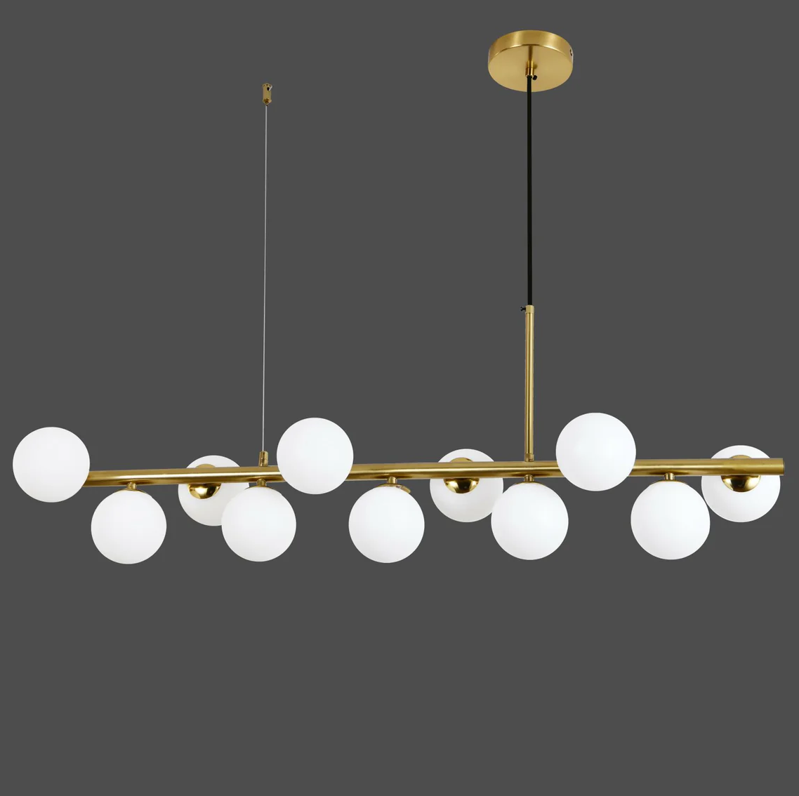 Lustra Abajur MAT GOLD Liniara 11xG9 100cm SKYLINE