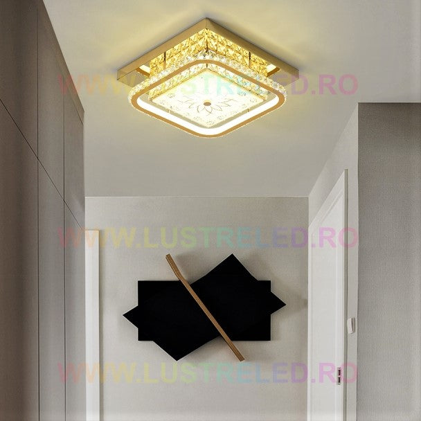 Lustra LED 60W ROYAL SQUARE Gold Echivalent 300W