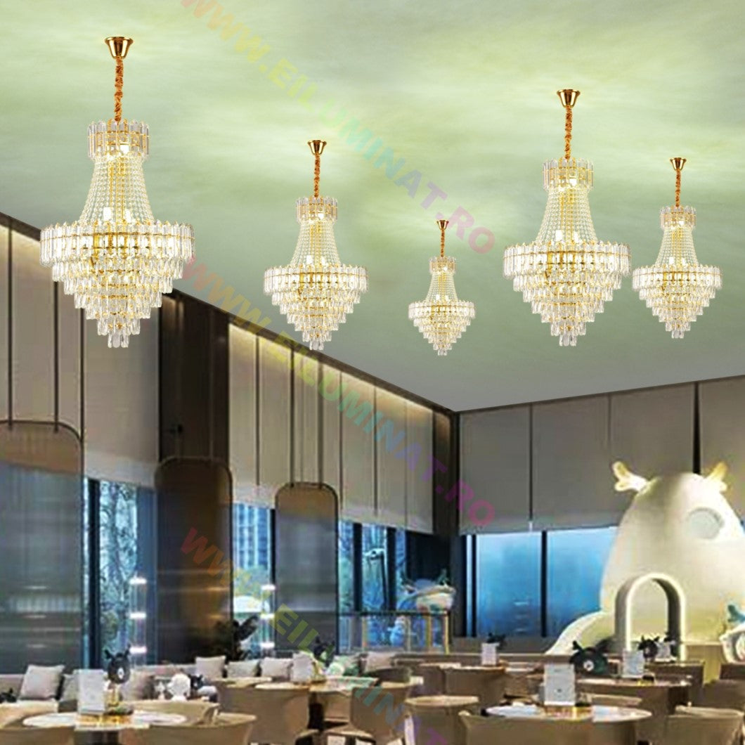 Candelabru Cristal Auriu DOHA