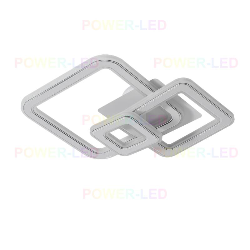 Lustra LED SQUARES Alb 3 Functii Echivalent 300W